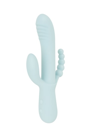 Vibrador tripla estimulação Good Vibes Only - Azul - 22,2 cm