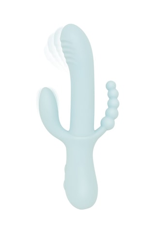 Vibrador tripla estimulação Good Vibes Only - Azul - 22,2 cm