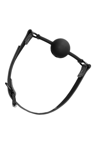 Mordaça de bola em silicone aberta - Preto