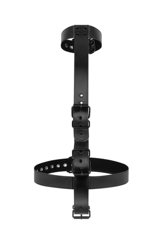 Conjunto de contenção corporal com colar e algemas - Preto