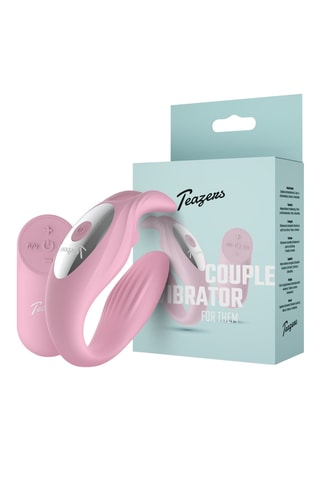 Vibrador para casal Bunny telecomandado - Rosa