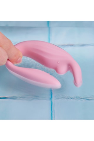 Vibrador para casal Bunny telecomandado - Rosa