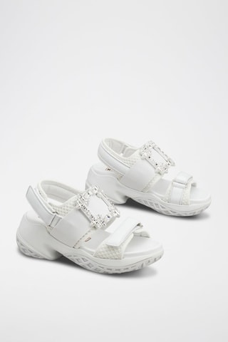 Sandales plateformes en cuir - Blanc