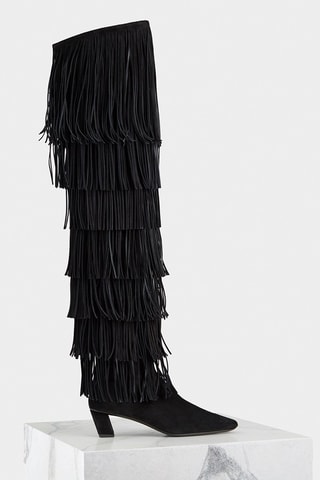 Cuissardes en cuir - Noir