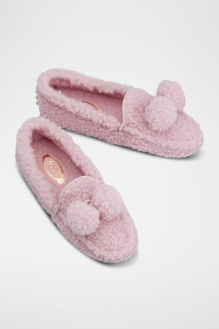 Mocassins en laine - Rose