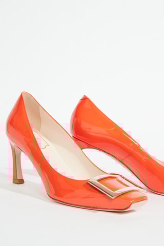 Escarpins en cuir verni - Orange