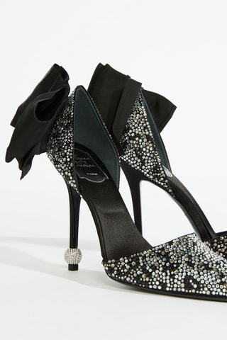 Escarpins en soie - Noir