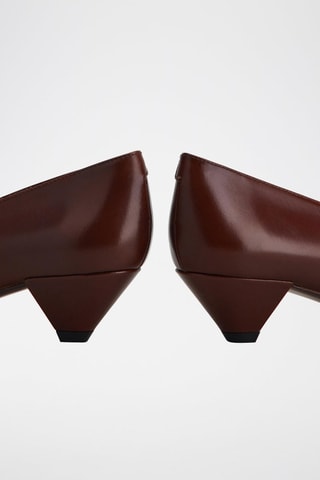 Escarpins vernis en cuir - Marron