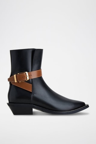 Bottines en cuir - Noir
