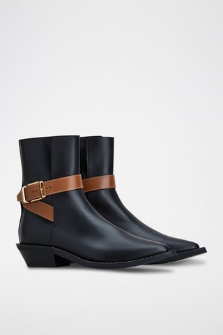 Bottines en cuir - Noir