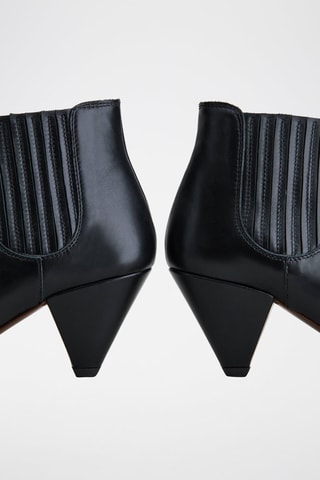 Bottines en cuir - Noir