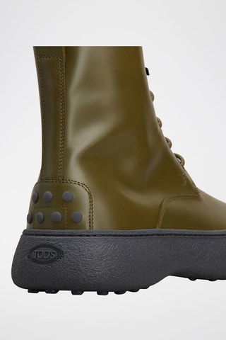 Bottines en cuir - Kaki