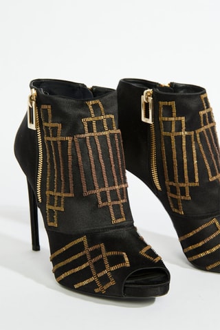 Bottines en soie - Noir