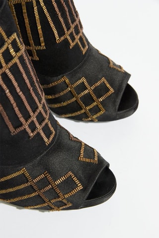 Bottines en soie - Noir