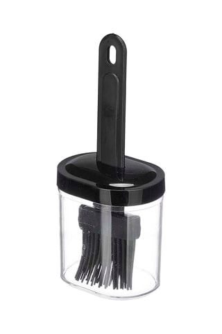 Pote com pincel de cozinha em silicone - 17 cm