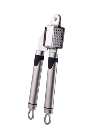 Picador de alho em aço inoxidável - 19 cm