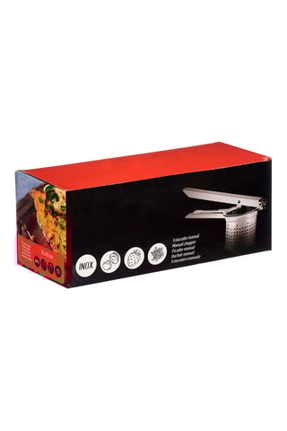 Picador de puré manual em aço inoxidável - 10 x 25 cm