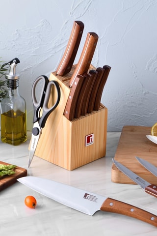 Bloco de 13 peças em aço inoxidável