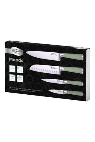 4 facas em aço inoxidável