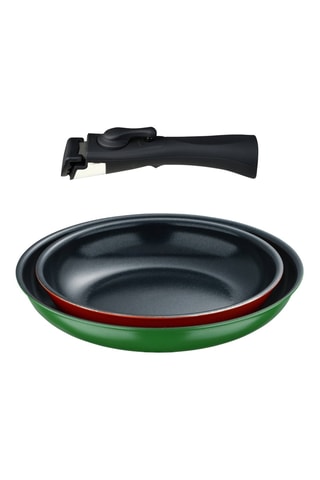 2 frigideiras e 1 cabo amovível - 22/26 cm