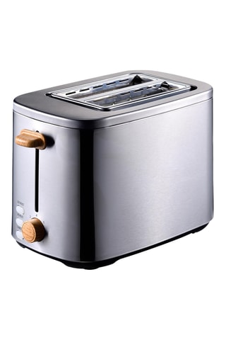 Grelhador em aço inoxidável e madeira - 800 W - 2 aberturas