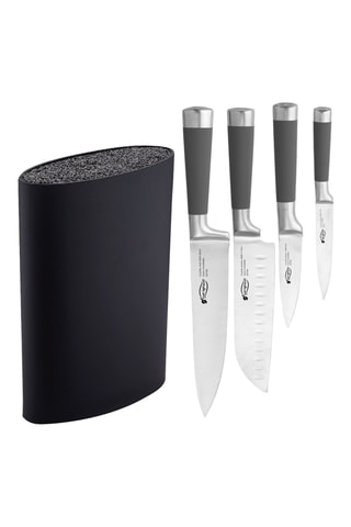 Bloco de 4 peças em aço inoxidável