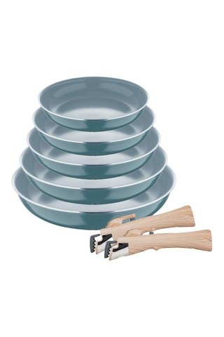 5 frigideiras e 2 cabos amovíveis - 18/20/22/24/26 cm