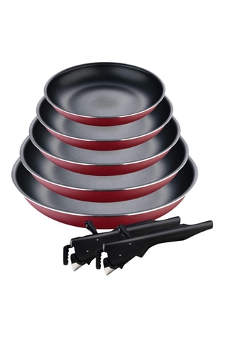 5 frigideiras e 2 cabos amovíveis - 18/20/22/24/26 cm