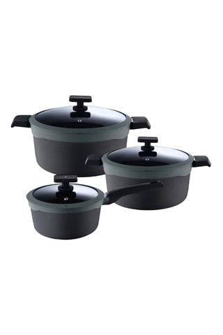 1 caçarola e 2 panelas - 16/24/28 cm - 1,3/4,7/7,2 l