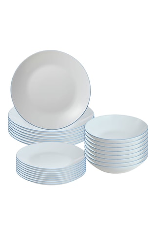 Serviço em vidro opalino - 24 peças