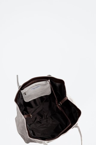 Nubuck Shopper Annagrazia Zilverkleurig