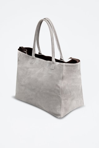 Nubuck Shopper Annagrazia Zilverkleurig