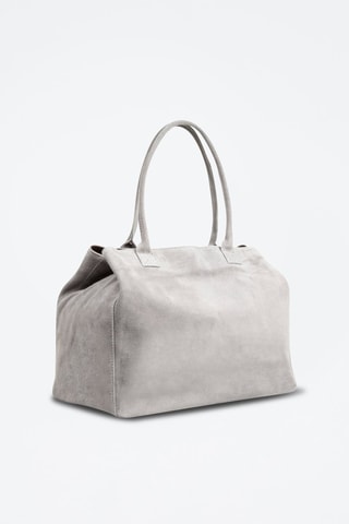 Nubuck Shopper Annagrazia Zilverkleurig