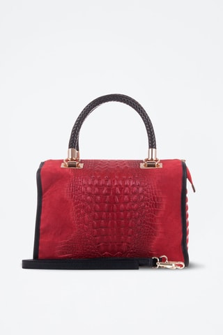 Nubuck Handtas Anacapri - Rood