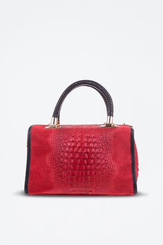 Nubuck Handtas Anacapri - Rood