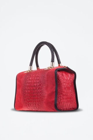 Nubuck Handtas Anacapri - Rood