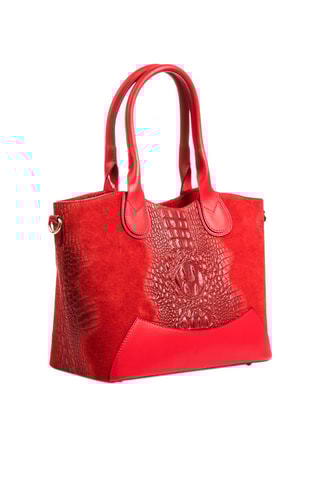 Cabas en nubuck Vercurago - Rouge