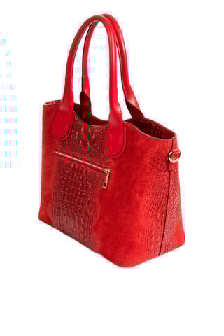 Cabas en nubuck Vercurago - Rouge