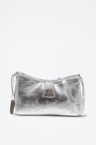 Nubuck Handtas Arsoli - Zilverkleurig