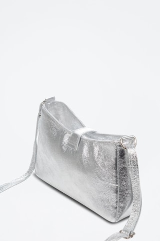 Nubuck Handtas Arsoli - Zilverkleurig