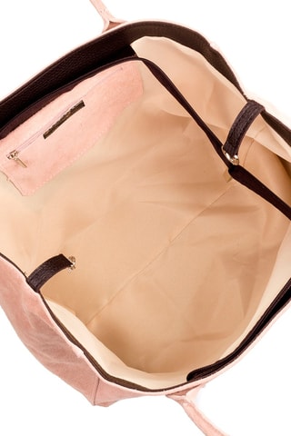 Nubuck Handtas Lichtroze - Firenze Artegiani