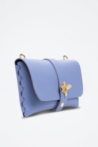 Sac bandoulière en cuir Amaseno - Bleu