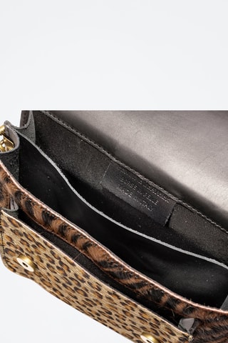 Leren Schoudertas Assoro - Zwart en Bruin