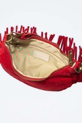 Nubuck Handtas - Rood