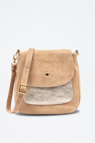 Leren schoudertas Altissimo 
Taupe