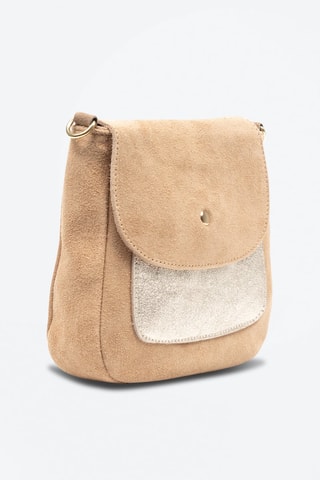 Leren schoudertas Altissimo 
Taupe