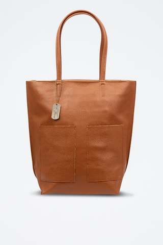 Leren Trendy Handtas Baranello - Camel