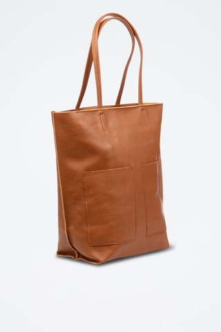 Leren Trendy Handtas Baranello - Camel