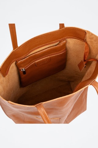 Leren Trendy Handtas Baranello - Camel