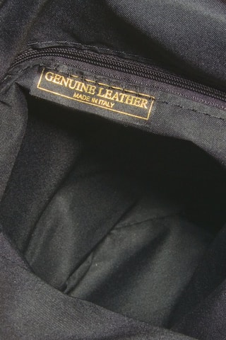 Leren Schoudertas Camel en Marineblauw